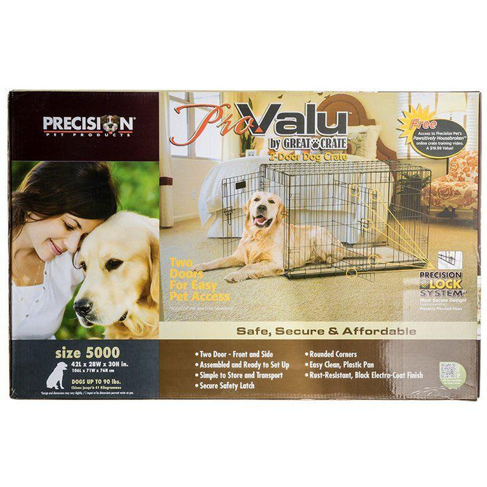 Precision Pet Pro Value by Great Crate - 2 Door Crate - Black - 715764112752