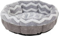 Precision Pet Snoozz ZigZag Round Pet Bed Gray And White - 715764427016