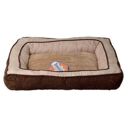 Precision Pet Snoozzy Chevron Chenille Gusset Dog Bed - Chocolate - 715764758127