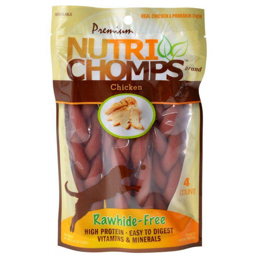 Premium Nutri Chomps Chicken Flavor Braids - 015958988133
