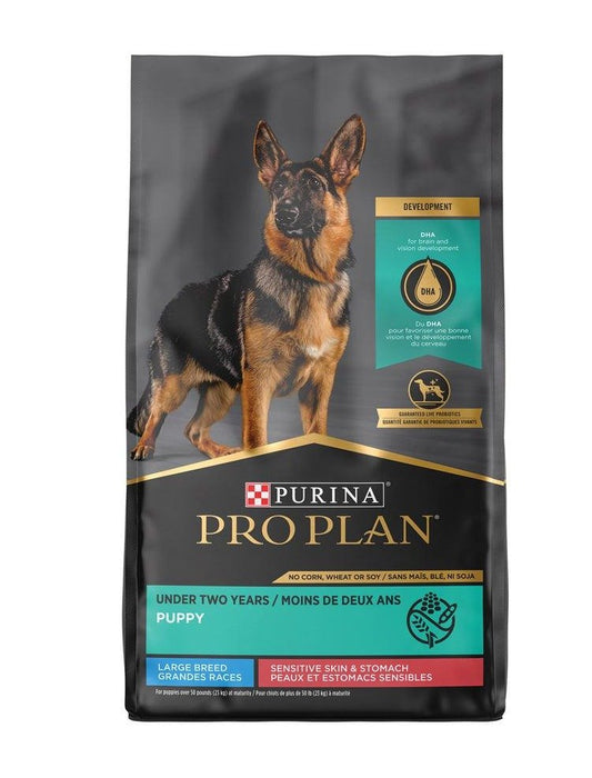 Pro Plan Sensitive Skin & Stomach Salmon & Rice Large Breed Probiotic Dry Puppy Food - 038100190543