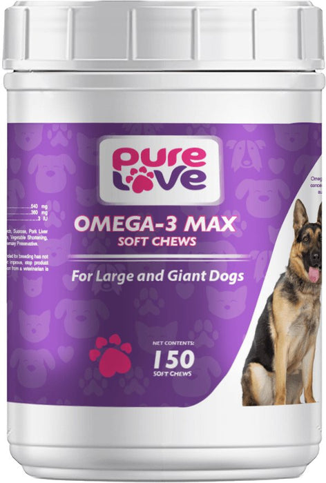 Pure Love EZ-Chew Omega-3 Fatty Acid Soft Chews for Large and Giant Dogs - 069682510986