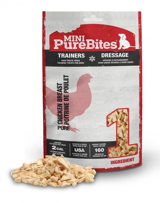 PureBites Mini PureBites Trainers RAW Freeze Dried Chicken Breast Dog Treats - 878968002578