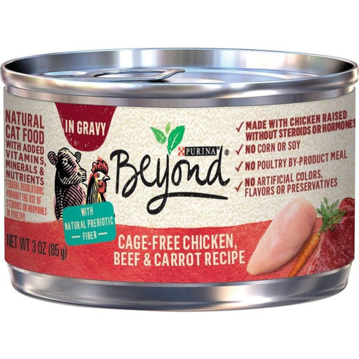 Purina Beyond Cage-Free Chicken, Beef & Carrot Recipe in Gravy Canned Cat Food - 00017800176910