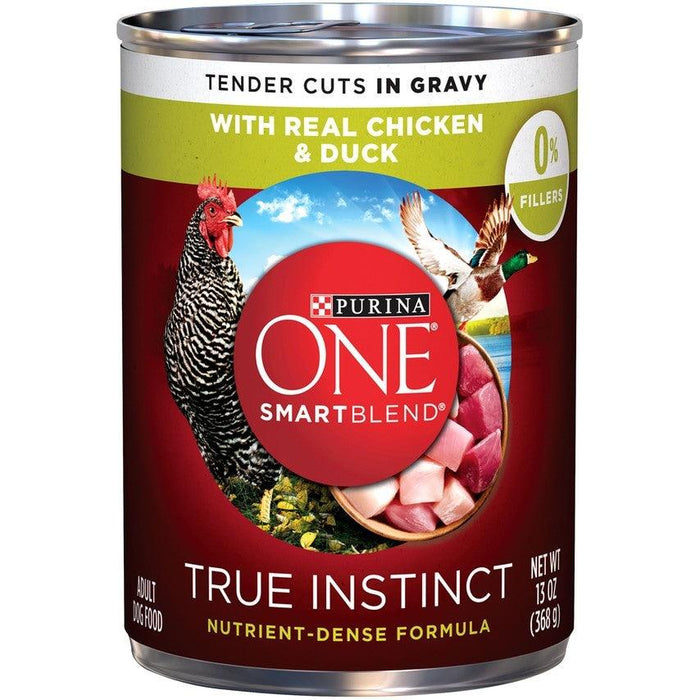 Purina ONE SmartBlend True Instinct Grain Free Chicken & Duck Tender Cuts in Gravy Canned Dog Food - 00017800175876