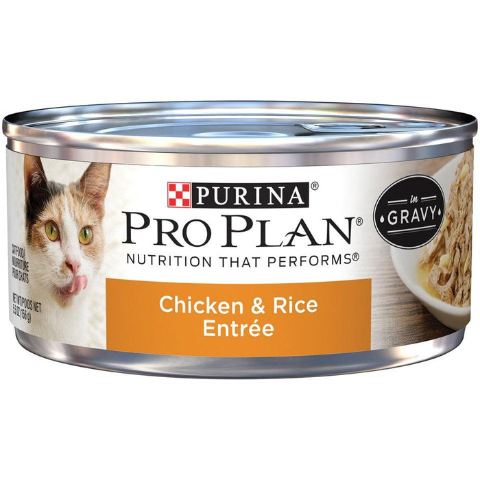 Purina Pro Plan Chicken & Rice Entree In Gravy Canned Cat Food - 00038100169044