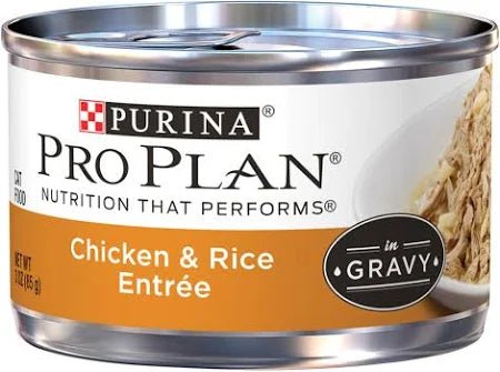 Purina Pro Plan Chicken & Rice Entree In Gravy Canned Cat Food - 00038100027535