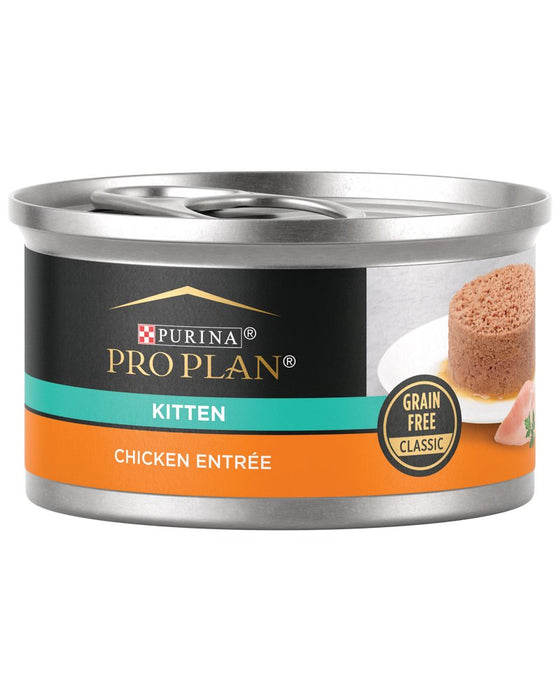 Purina Pro Plan Classic Chicken Grain-Free Kitten Entree Canned Cat Food - 00038100177964