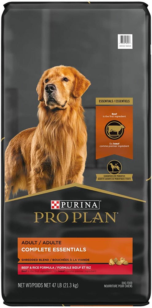 Purina Pro Plan Complete Essentials Shredded Blend Beef & Rice Formula Dry Dog Food - 038100180537