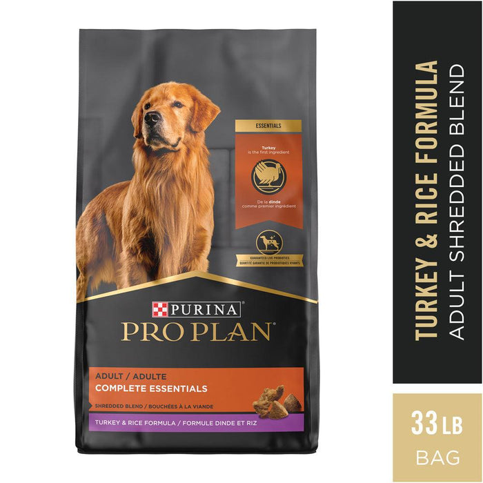 Purina Pro Plan Complete Essentials Shredded Blend Turkey & Rice High Protein Dry Dog Food - 038100190703