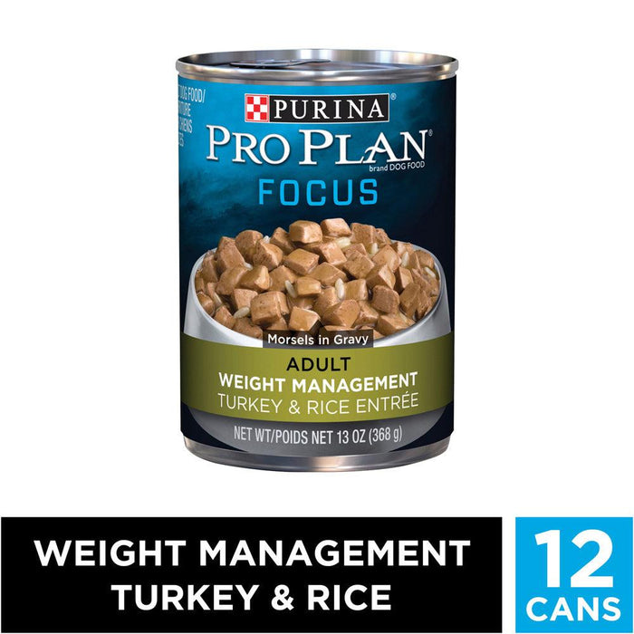 Purina Pro Plan Focus Adult Weight Management Turkey & Rice Entree Canned Dog Food - 00038100027641