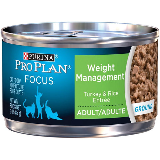 Purina Pro Plan Focus Adult Weight Management Turkey & Rice Entree Ground Canned Cat Food - 00038100027726