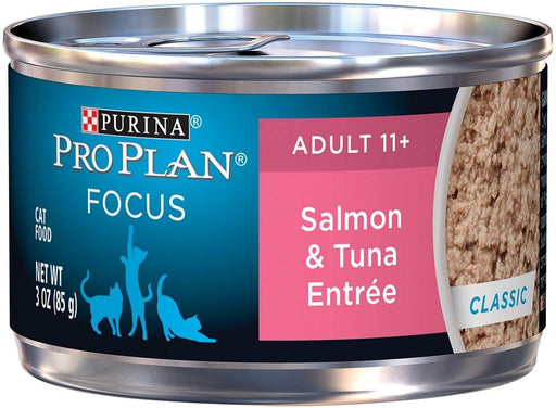 Purina Pro Plan Focus Senior Cat 11+ Salmon & Tuna Entree Canned Cat Food - 00038100138859