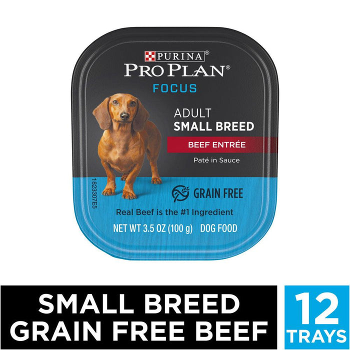 Purina Pro Plan Focus Small Breed Beef Entree Adult Wet Dog Food - 00038100182081