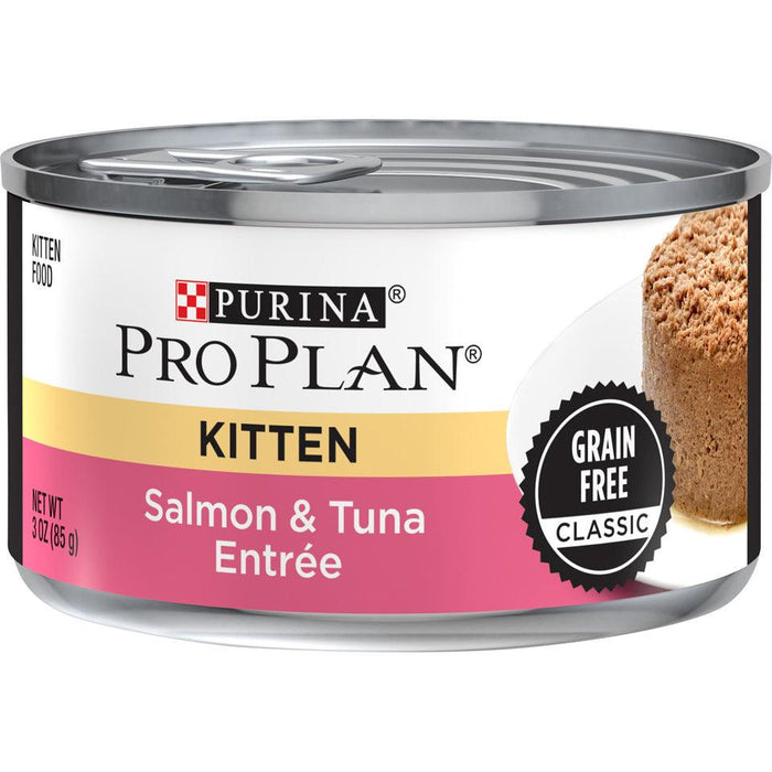 Purina Pro Plan Grain-Free Pate Salmon & Tuna Entree Pull-Top Can Wet Kitten Food - 00038100177988