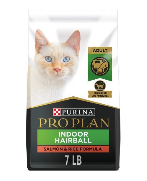 Purina Pro Plan Hairball Management Indoor Salmon and Rice Cat Food - 038100131423