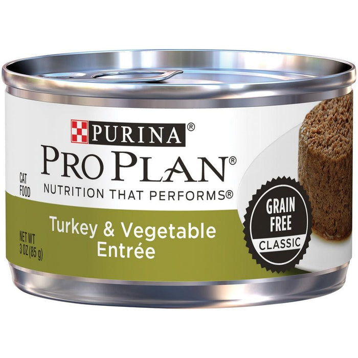 Purina Pro Plan Savor Adult Grain Free Turkey and Vegetable Entree Classic Canned Cat Food - 00038100159199