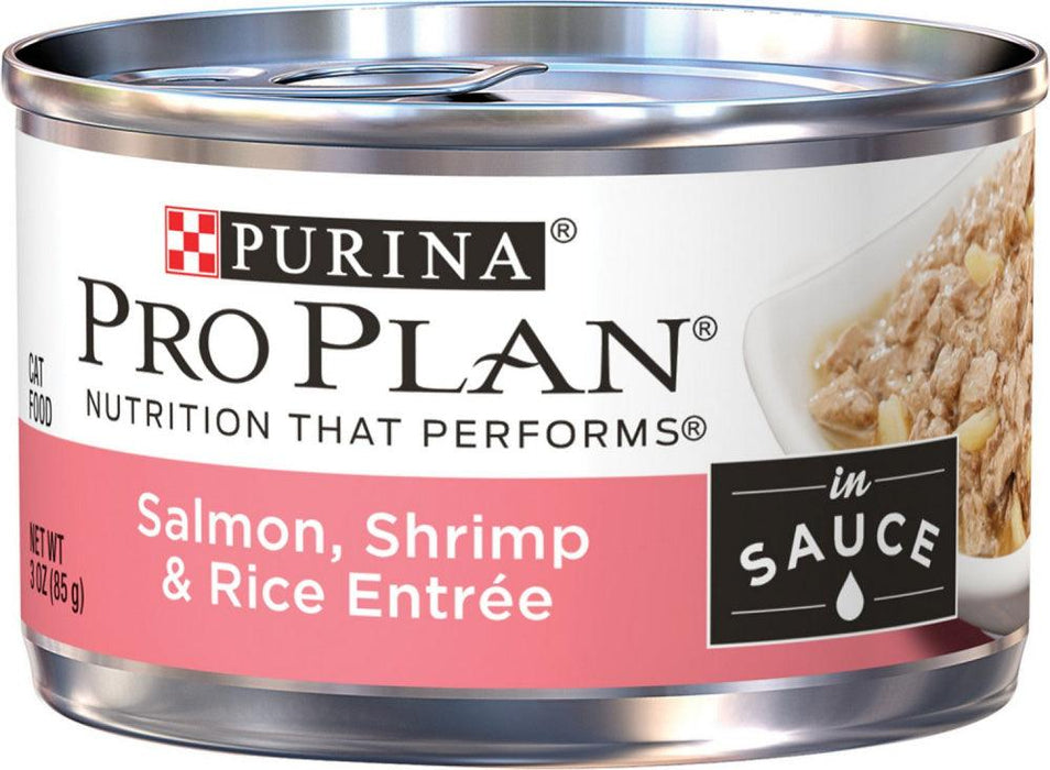 Purina Pro Plan Savor Adult Salmon, Shrimp & Rice in Sauce Entree Canned Cat Food - 00038100170347