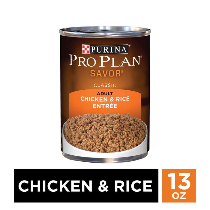 Purina Pro Plan Savor Chicken & Rice Entree Canned Adult Dog Food - 00038100027764