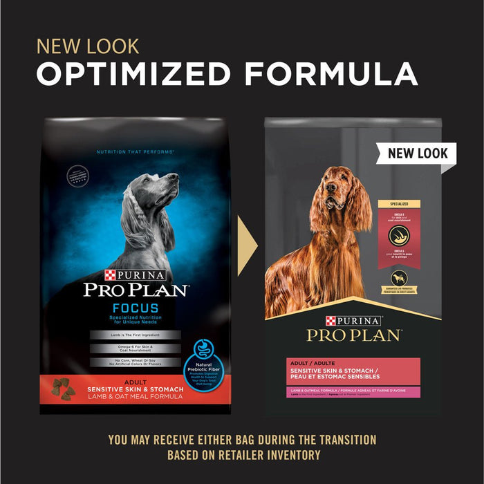 Purina Pro Plan Sensitive Skin & Sensitive Stomach Lamb & Oat Meal Formula Dry Dog Food - 038100175649