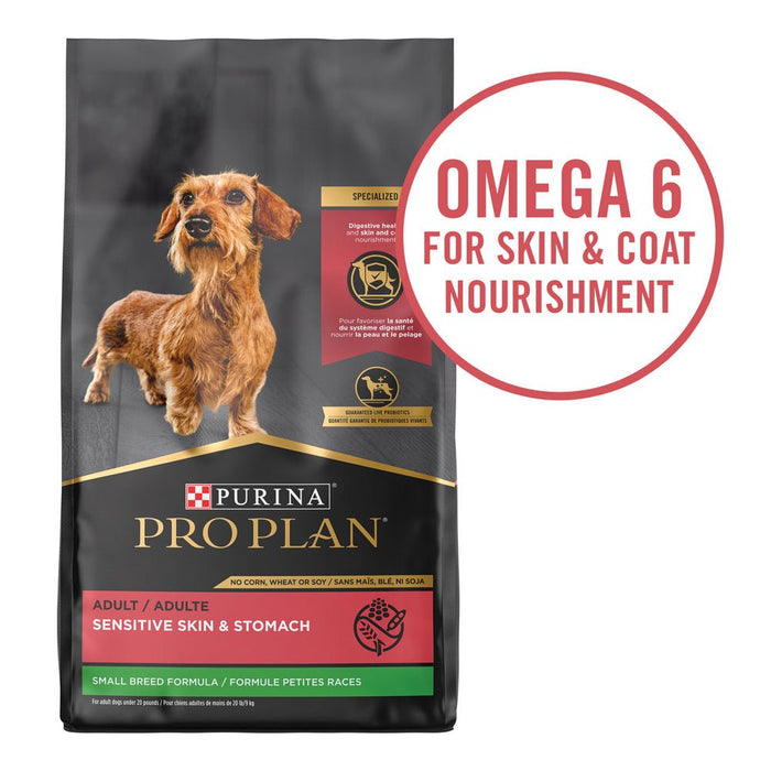 Purina Pro Plan Sensitive Skin & Stomach Small Breed Salmon & Rice Formula Dry Dog Food - 038100177018