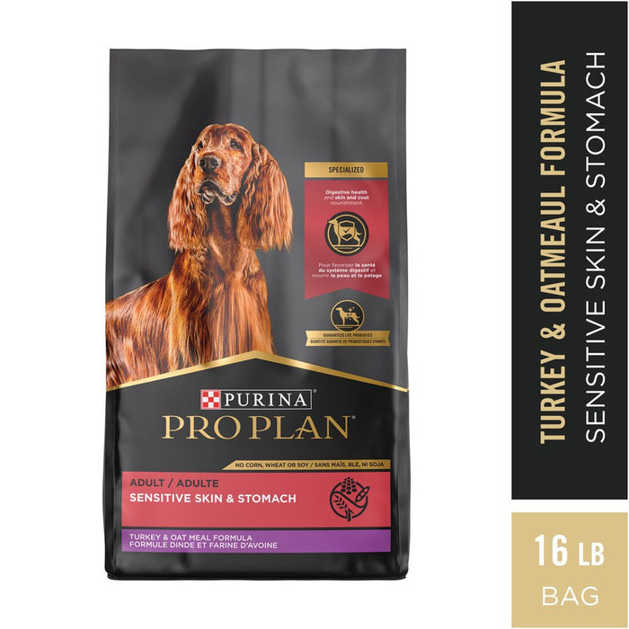 Purina Pro Plan Sensitive Skin & Stomach Turkey & Oat Meal Formula Dry Dog Food - 038100189745