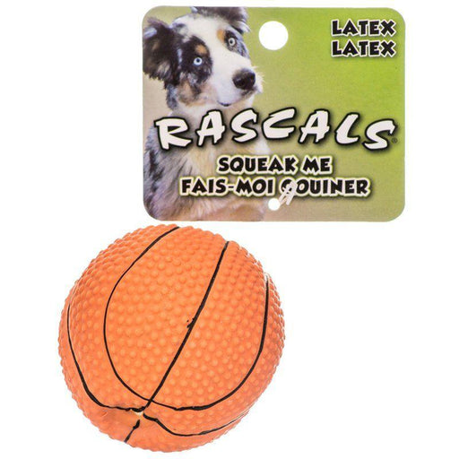 Rascals Latex Basketball Dog Toy - 076484830204