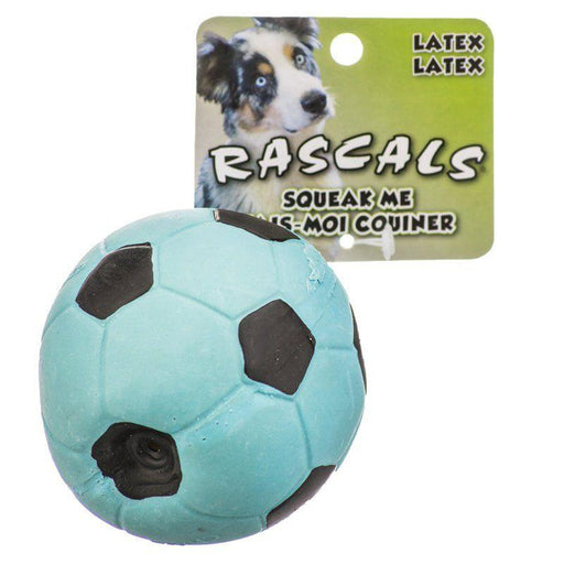 Rascals Latex Soccer Ball for Dogs - Blue - 076484831676