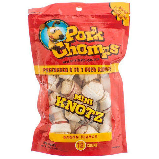 Scott Pet Pork Chomps Knotz Knotted Pork Chew - Bacon Flavor - 015958974068