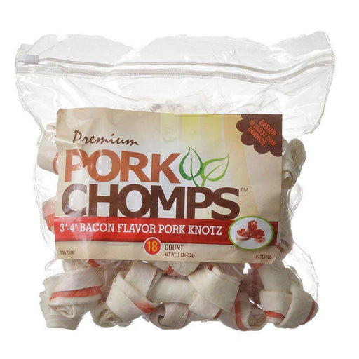 Scott Pet Pork Chomps Premium Pork Knotz - Bacon Flavor - 015958970145