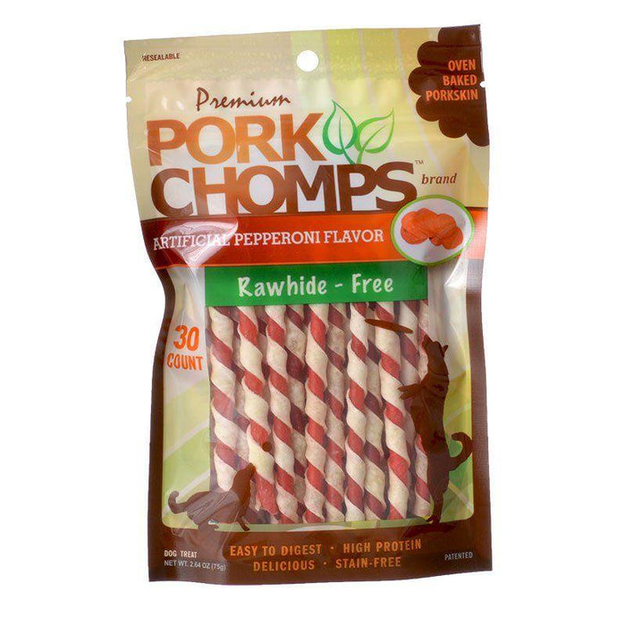Scott Pet Pork Chomps Twistz Pork Chews - Pepperoni Flavor - 015958973573