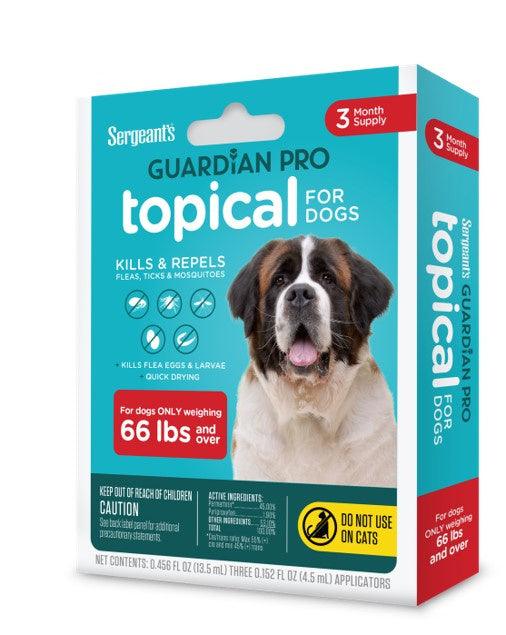 Sergeant's Guardian PRO Flea & Tick Topical for Dogs 3 Count - 073091001089
