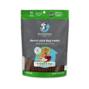 Shameless Pets A Cluck A Day Pre-Probiotic Dental Sticks, 7.2 oz - 750010897547
