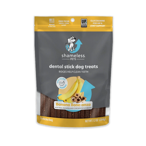 Shameless Pets Banana Bone-Anza Dental Sticks, 7.2 oz - 850010897288