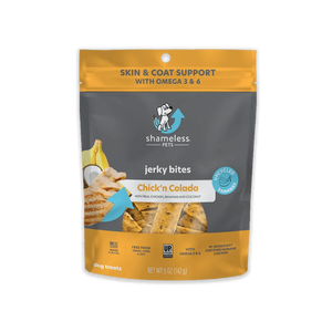 Shameless Pets Chick'N Colada Jerky Bites, 5 oz - 850010897233