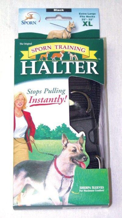 Sporn Original Training Halter for Dogs - Black - 708443100591