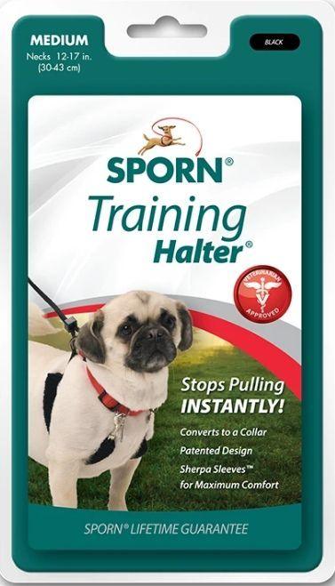 Sporn Original Training Halter for Dogs - Black - 708443100577