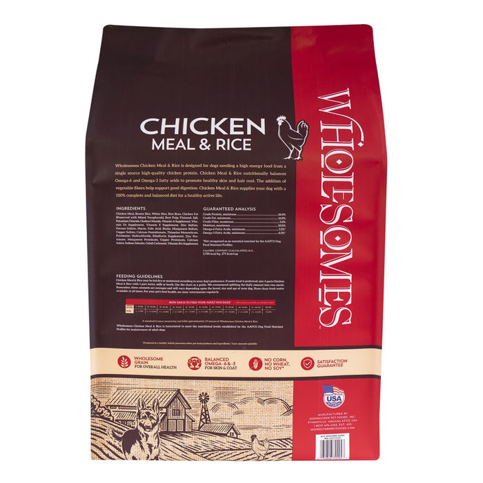 SPORTMiX Wholesomes Chicken Meal & Rice Recipe Dry Dog Food - 034846700947