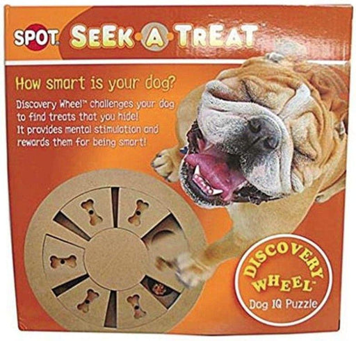 Spot Seek-A-Treat Discovery Wheel Interactive Dog Treat and Toy Puzzle - 077234057858