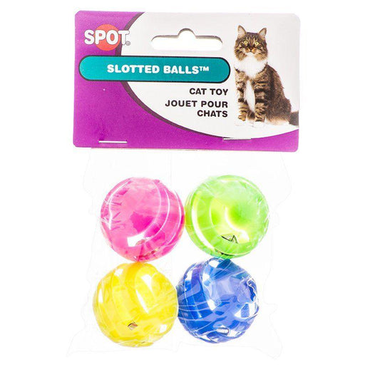 Spot Slotted Balls with Bells Inside Cat Toys - 077234028483