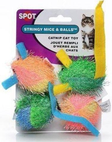 Spot Spotnips Stringy Mice & Balls Catnip Toy - 077234025055