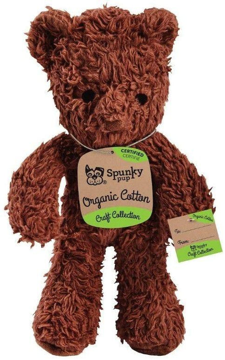 Spunky Pup Organic Cotton Bear Dog Toy - 853210008560