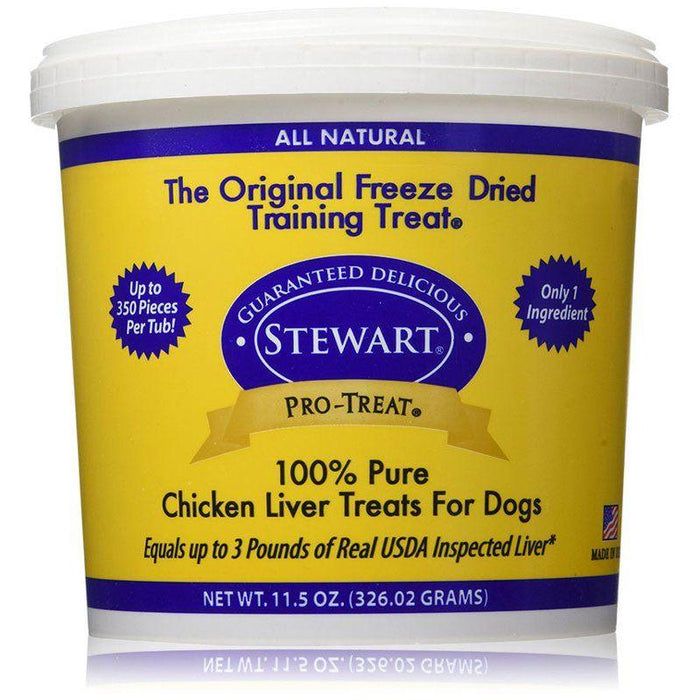 Stewart Pro-Treat 100% Freeze Dried Chicken Liver for Dogs - 073101017147