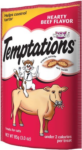 Temptations Hearty Beef Flavor Cat Treats - 058496723026