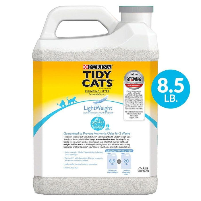 Tidy Cats Clear Springs Scent LightWeight Glade Tough Odor Solutions Clumping Cat Litter - 070230167613