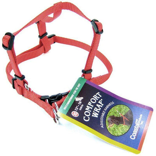 Tuff Collar Comfort Wrap Nylon Adjustable Harness - Red - 076484044137