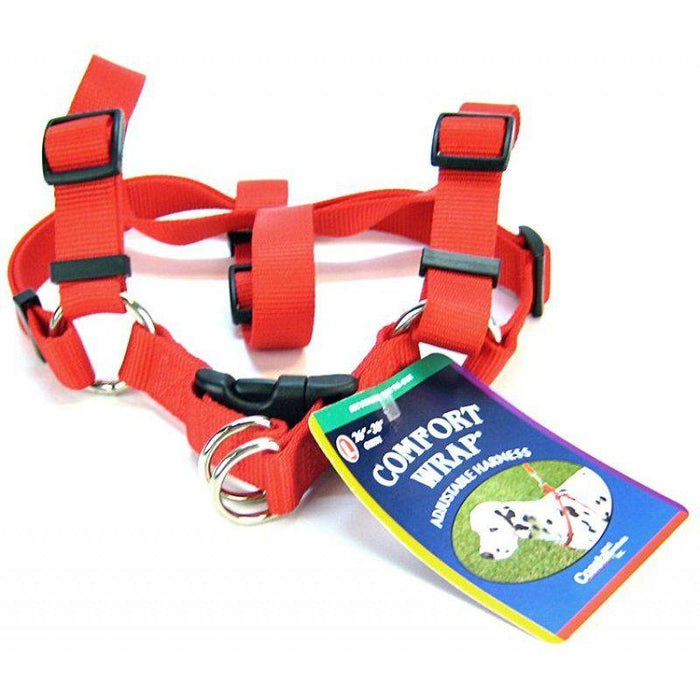 Tuff Collar Comfort Wrap Nylon Adjustable Harness - Red - 076484069390