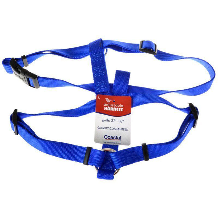 Tuff Collar Nylon Adjustable Harness - Blue - 076484089022