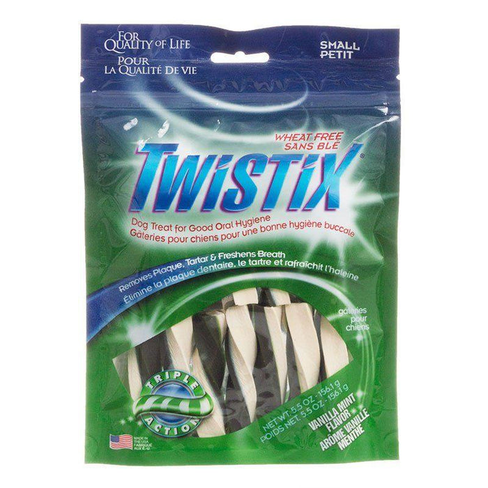 Twistix Wheat Free Dental Dog Treats - Vanilla Mint Flavor - 657546200694