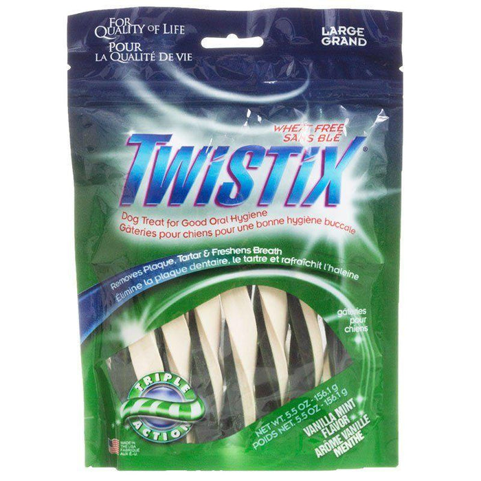 Twistix Wheat Free Dental Dog Treats - Vanilla Mint Flavor - 657546200700